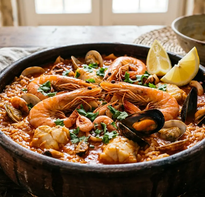 Arroz de marisco — portugisisk sjømatris