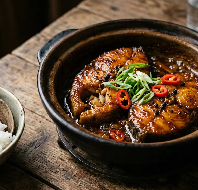 Cá kho tộ — vietnamesisk karamellisert torsk