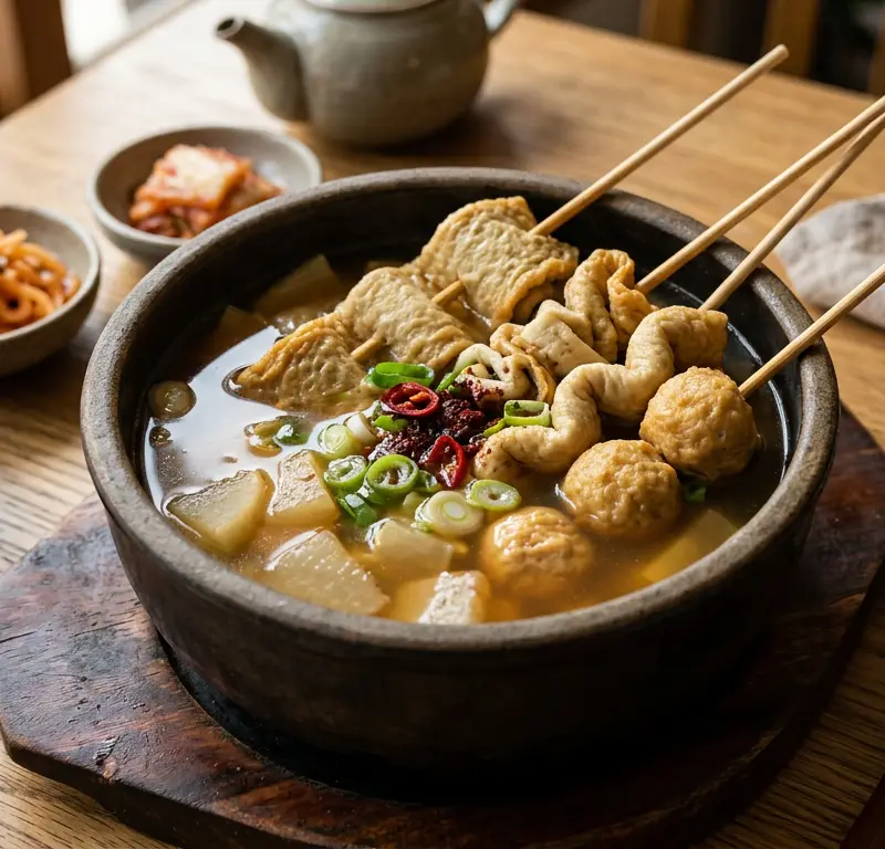 Eomuk-tang — koreansk fiskekake-suppe