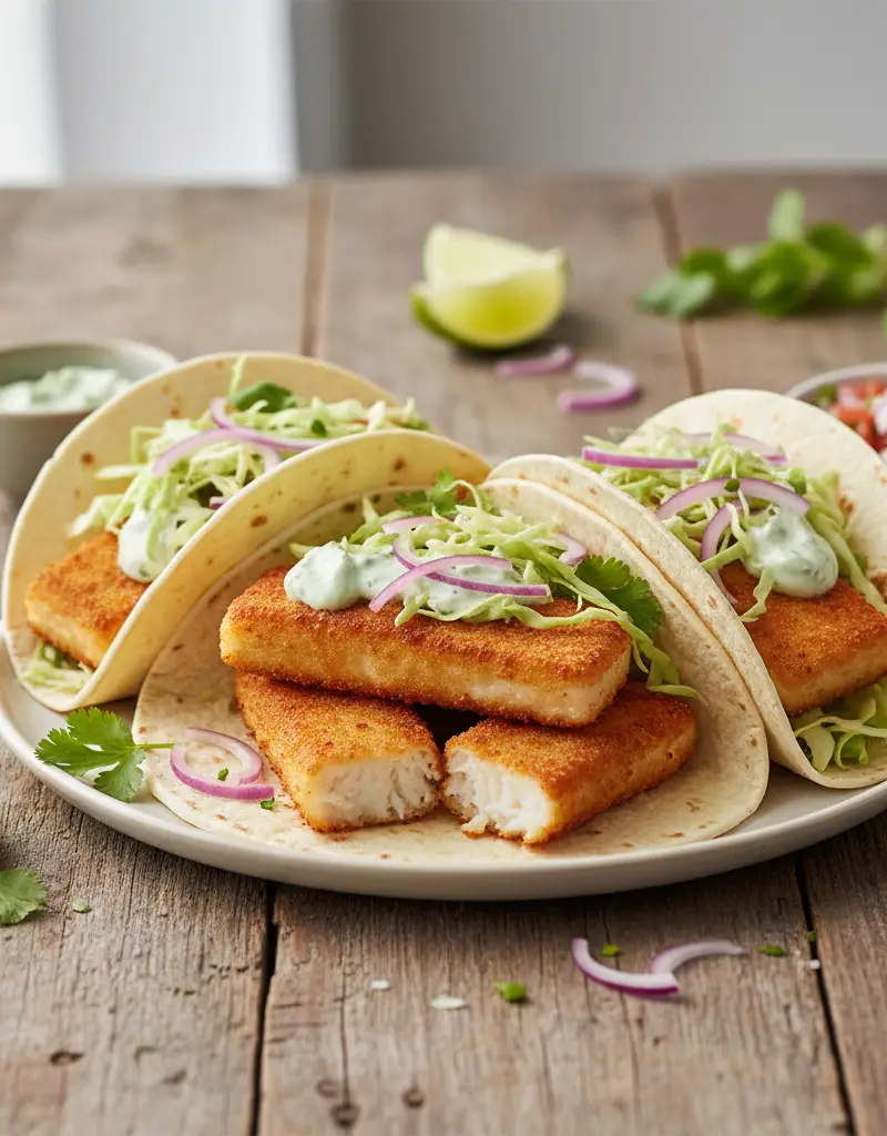 Sei-tacos med chipotle-crema og mangosalsa