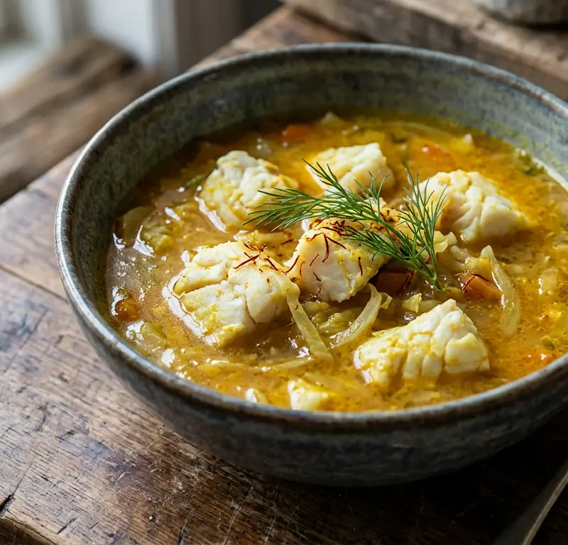 Kveitesuppe med fennikel og safran