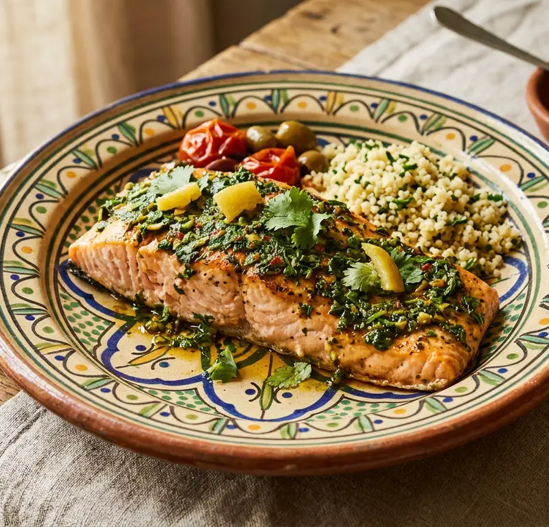 Marokkansk saumon chermoula med laks