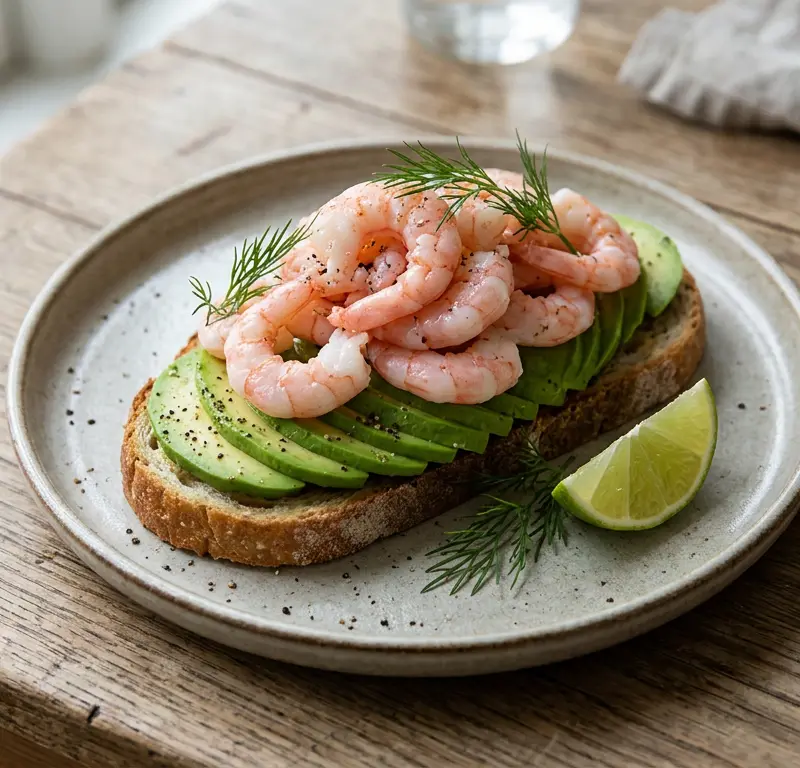 Luksuriøs reke-tostada med avokado på 10 minutter
