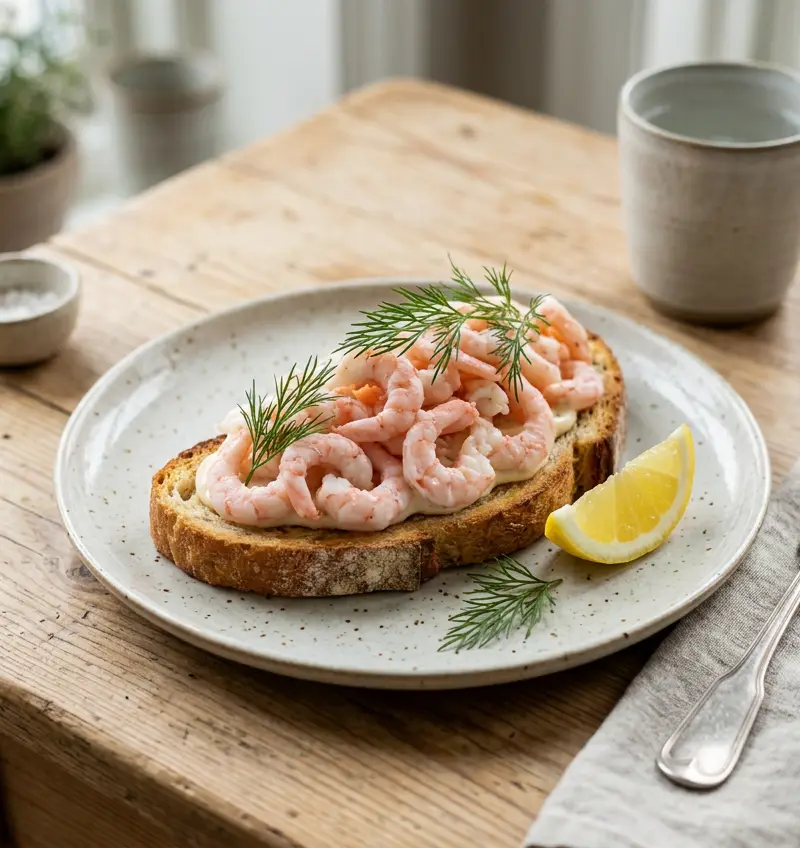 Klassisk rekesmørbrød med Grønlandsreker XXXL på 10 minutter
