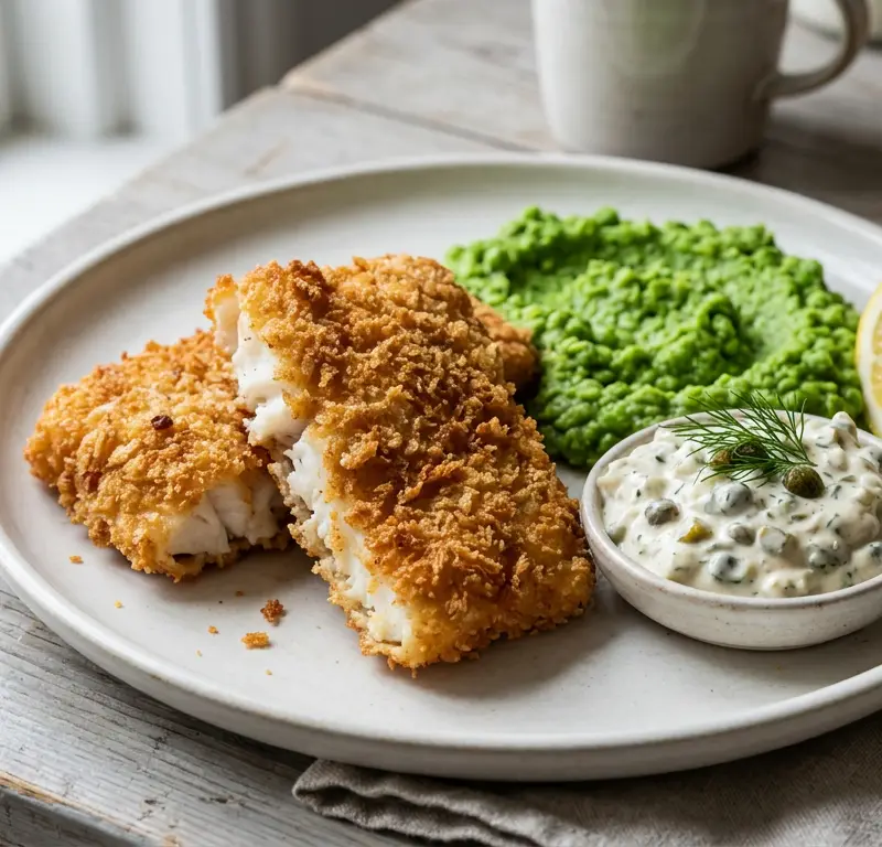 Sprøbakt torsk med sitronhollandaise