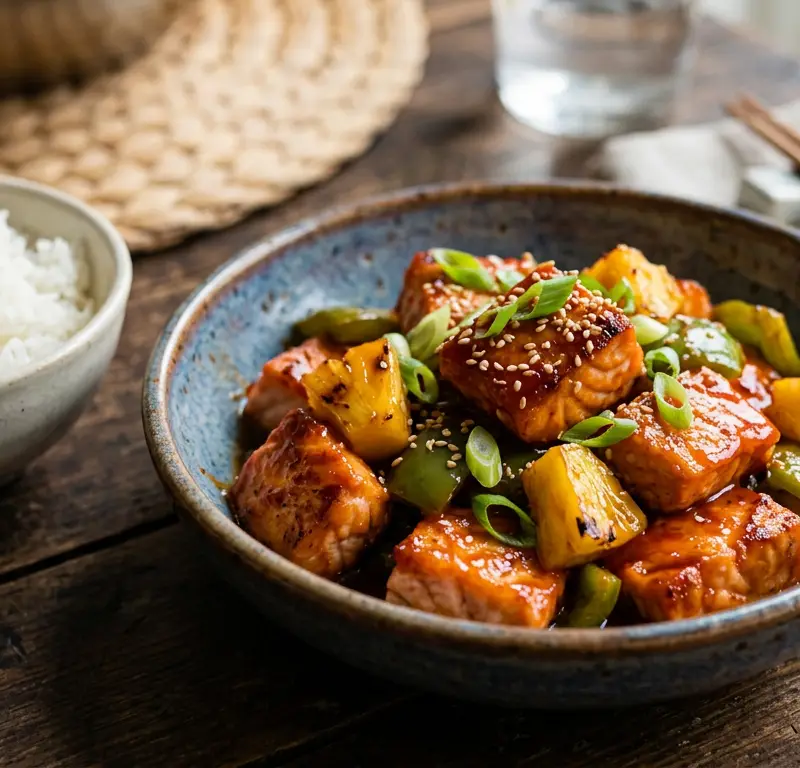 Sursøt laks (Tang Cu Gui Yu) med premium laksefilet