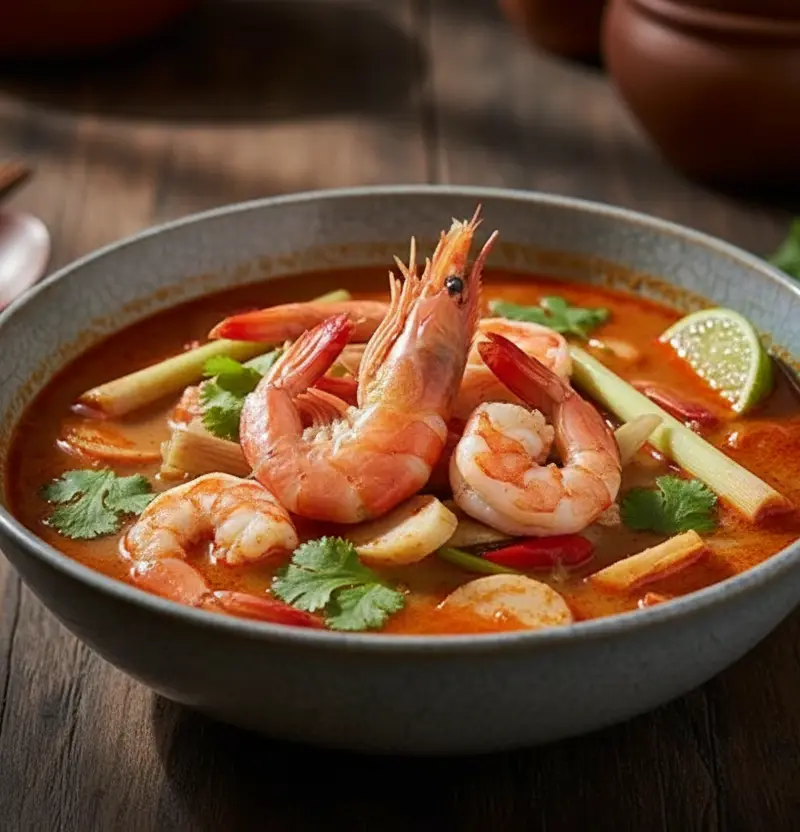 Tom yum goong med Scampi